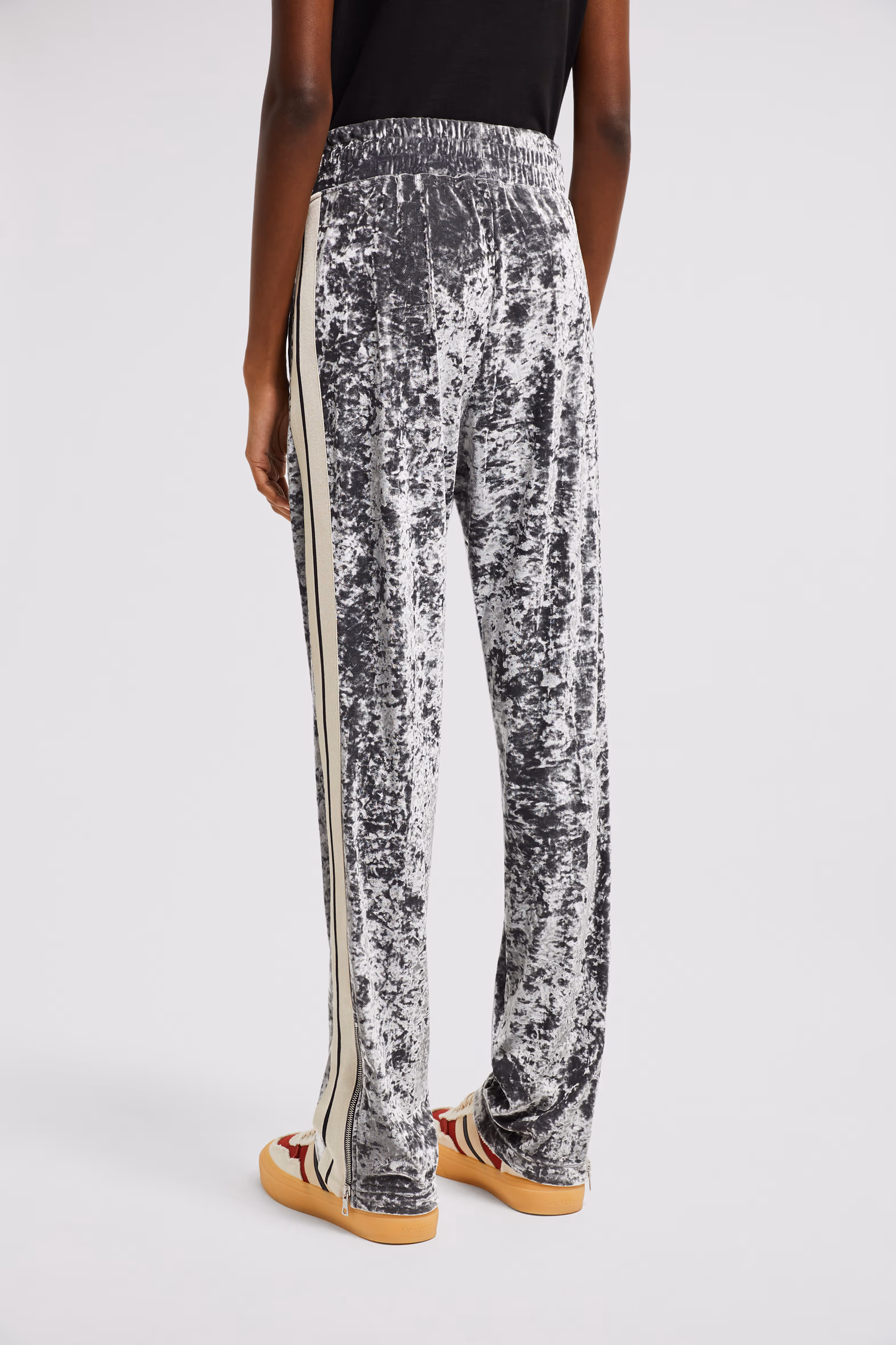 Moncler x Palm Angels Chenille Zip-Up Sweatpants Women Black Moncler 5